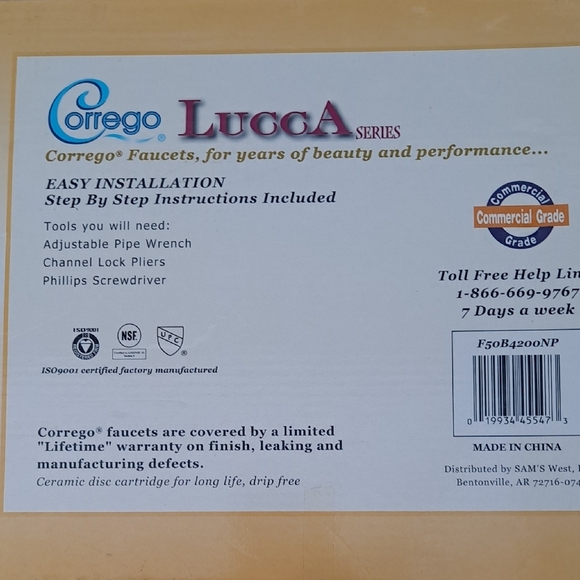 Lucca Series Brushed Nickel Bathroom Faucet - Picture 8 of 11